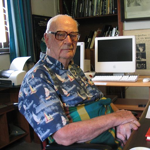 Sir Arthur Clarke is a great inventor, explorer and fiction writer who popularized science. credit: wikimedia commons 
