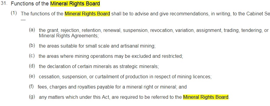 mineral rights board
