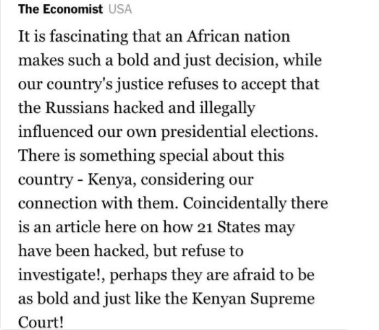 Supreme Court of Kenya made a Bold and Just decision - The Economist USA. 