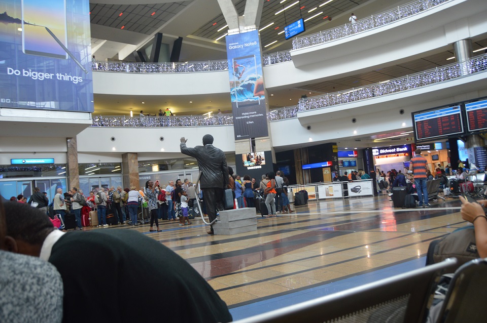 Photo: Statue of Oliver Reginald Kaizana Tambo at OR Tambo Airport in Joburg 