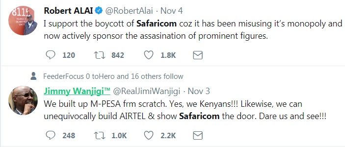 KOT commenting on the troubled Safaricom 