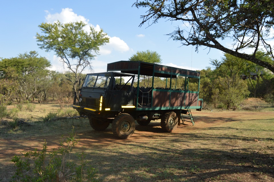 This military grade monster truck was very handy for our Game Drive. 