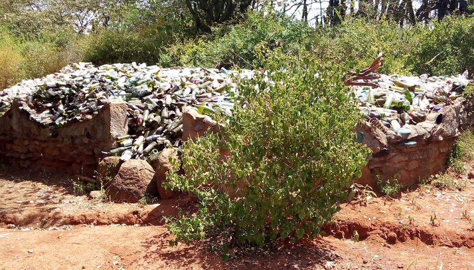 Photo: Broken bottles at Kitengela Hot Glass. When you drink a beer and break the bottle think twice there is someone who needs it. 