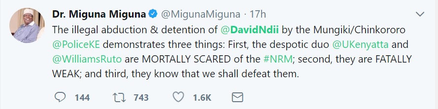 mIGUNA MIGUNA ON NDII