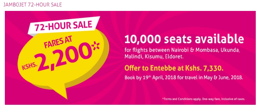 Jambojet 72 hour promotion