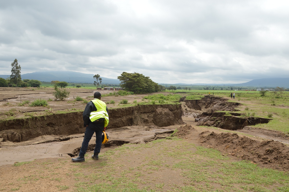 Photo 1: Traveled to Mai Mahiu to see the fault line first hand. 