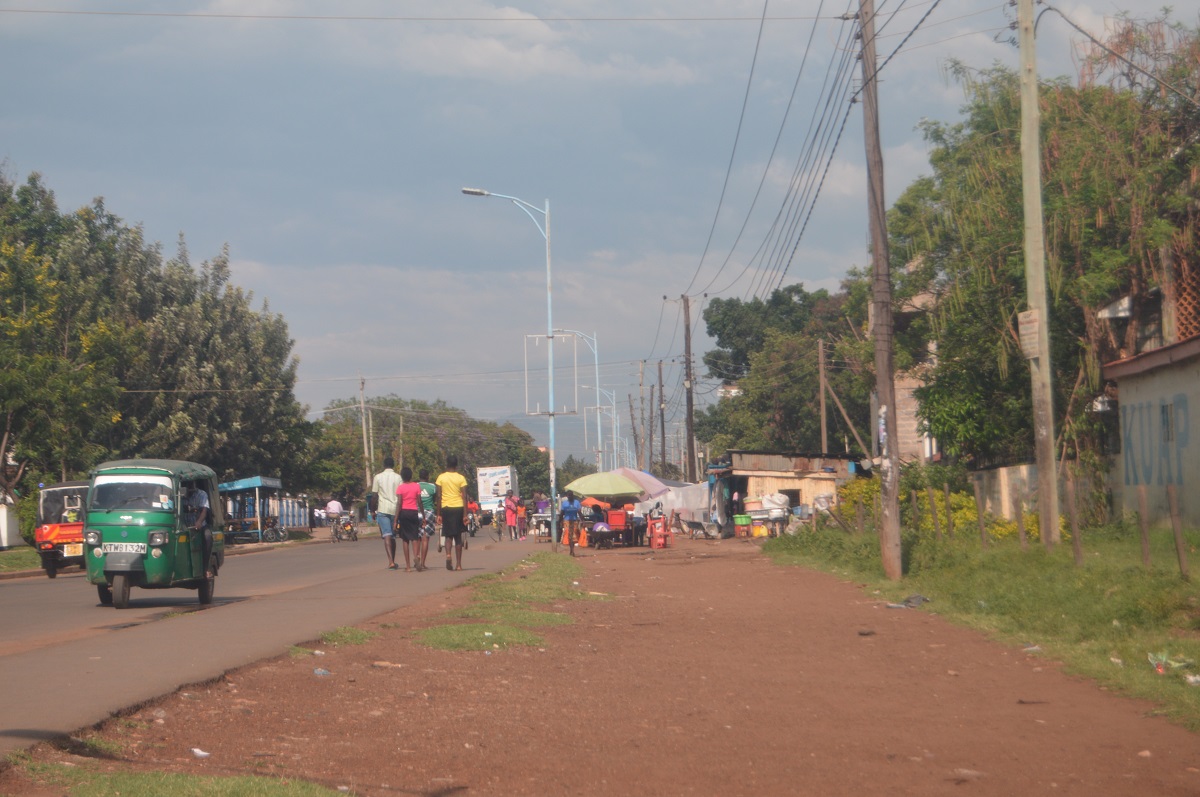 A street in Kisumu City. 