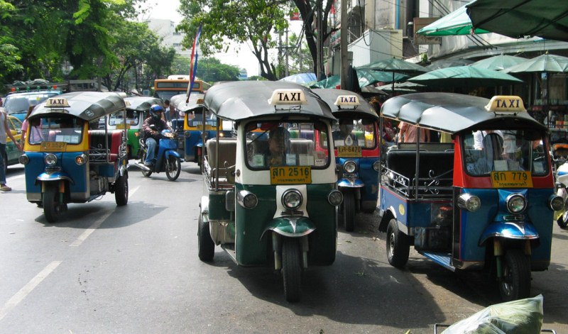 In Ukunda Every car a head is a tuk-tuk