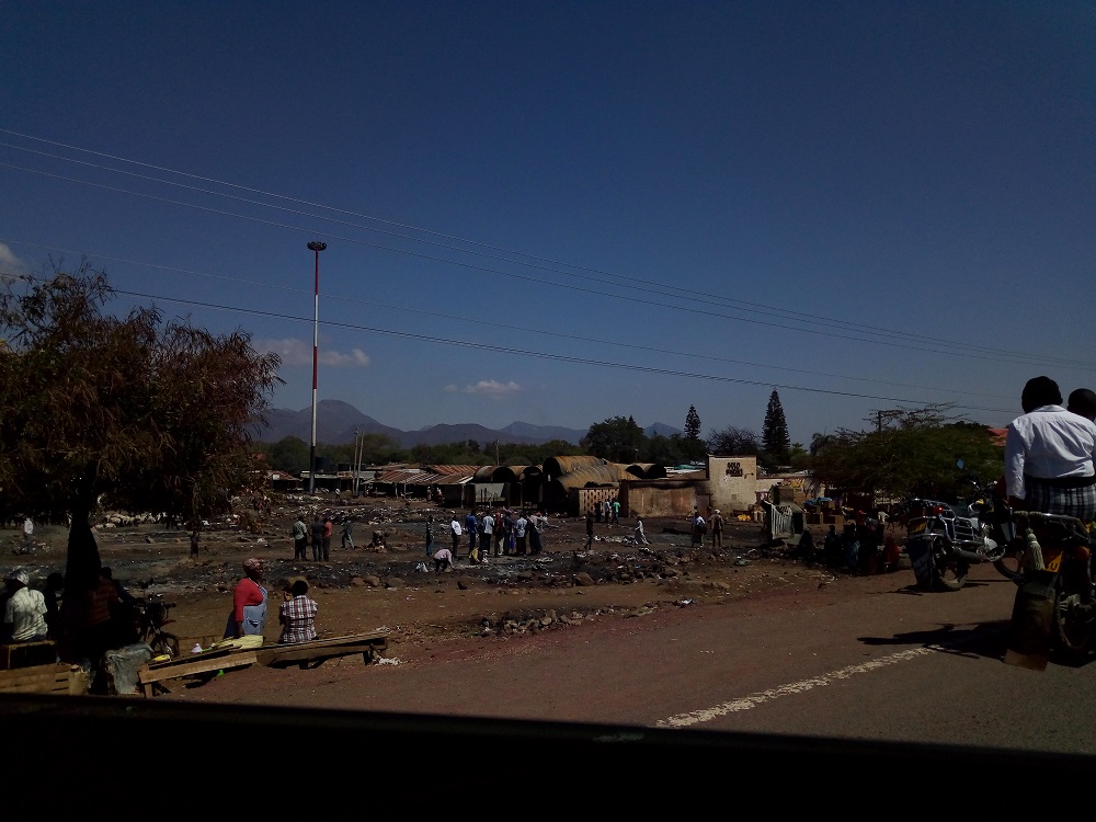 Isiolo Market Stalls reduced to ashes by Fire