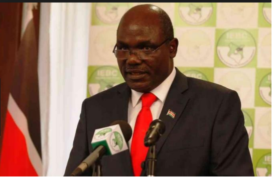 IEBC chair Chebukati announcing fresh presidential election results.