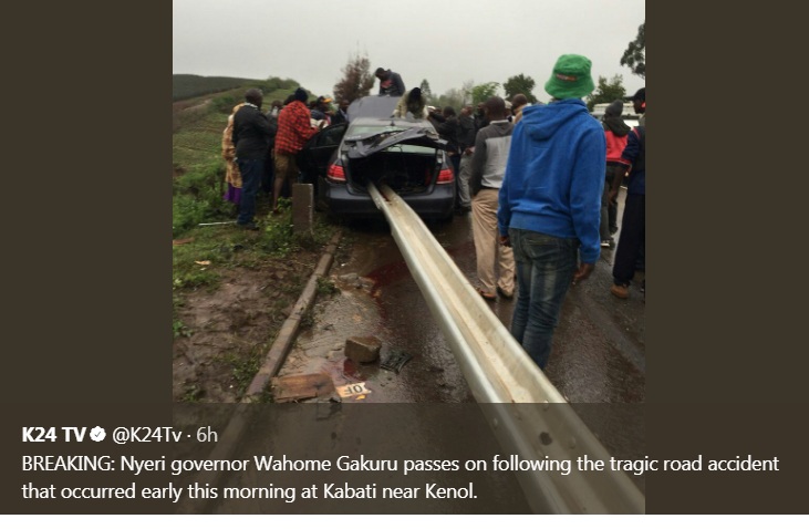 Nyeri Governor Wahome Gakuru is Dead