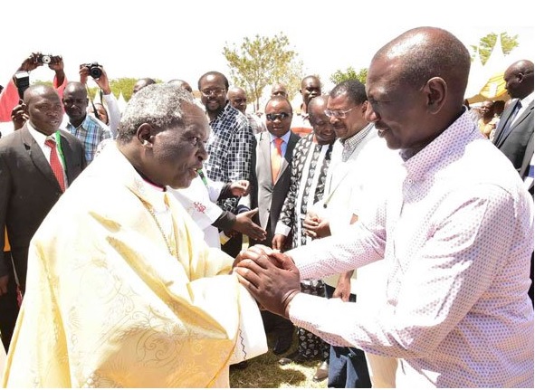 Deputy President gifts Archbishop Philip Anyolo a new Pajero Mitsubishi