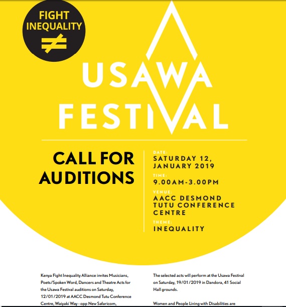 Usawa Festival call for Auditions