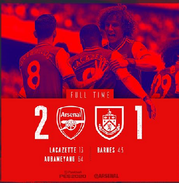 Arsenal FC beat Burnley FC at the Emirates