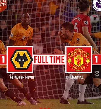 Wolverhampton FC hold Manchester United to a 1-1 Draw