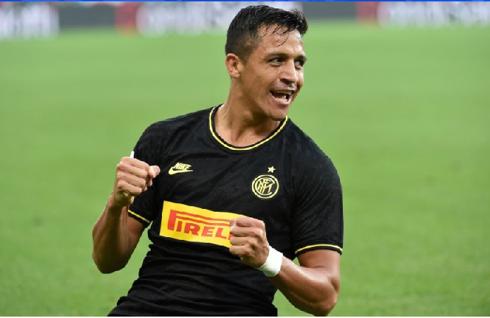 Alexis Sanchez Scores in his first Start for Inter but gets sent off