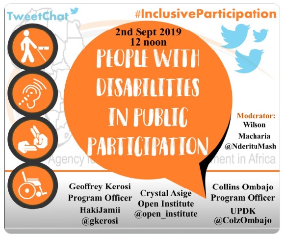 Twitter chat: People with disabilities in public participation