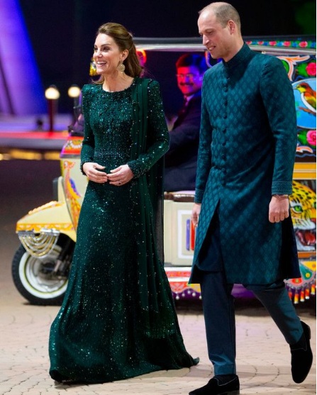 Kate Middleton shines in £3500 dress as she joins her husband Prince William during a Pakistan visit