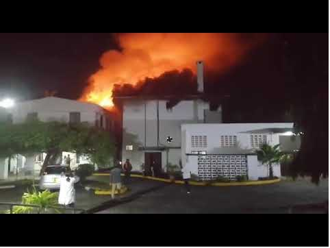 Mombasa Hospital is on fire