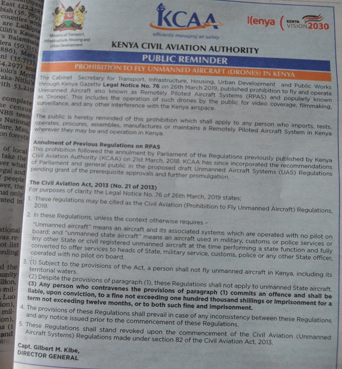 Drone flying laws Kenya is illegal (Advert)