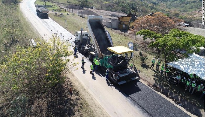 South African Company uses recycled milk bottles to repave roads