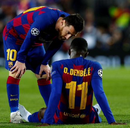 Ousmane Dembele suffers an injury setback