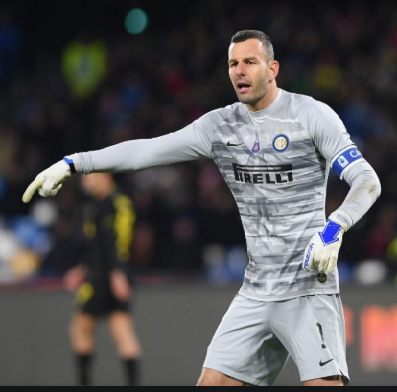 Inter goalkeeper Samir Handanovic could miss the Milan Derby through injury