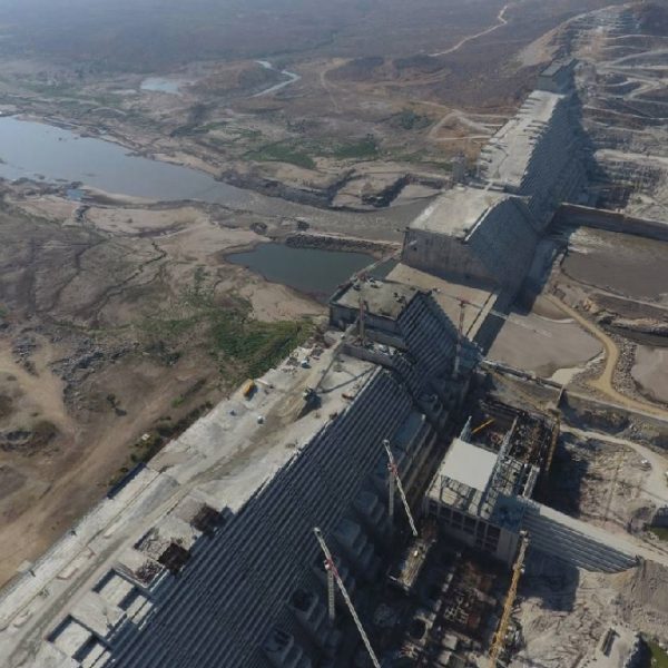 Grand Ethiopia Renaissance Dam across the Blue Nile