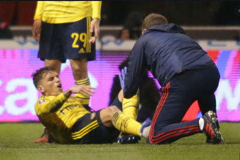 Arsenal midfielder Lucas Torreira to miss up to 10 weeks due to ankle injury