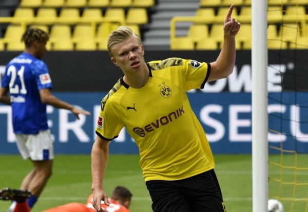 Dortmund’s Haaland matches record with Revierderby goal