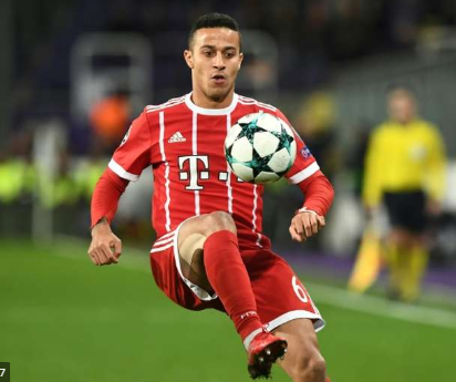 Thiago to miss Bayern clash with Dortmund