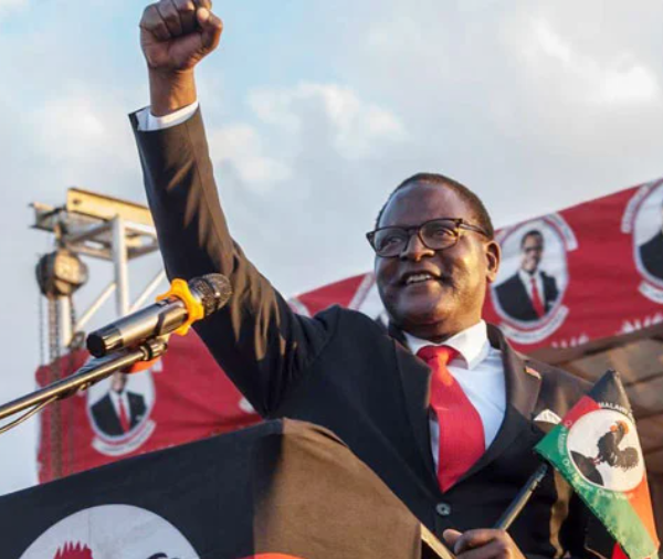 Lazarus Chakwera sworn in as Malawi president after historic win