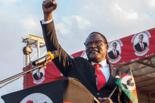 Lazarus Chakwera sworn in as Malawi president after historic win