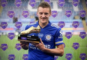 Leicester City forward Jamie Vardy won the golden boot after finishing the season with most goals (23)