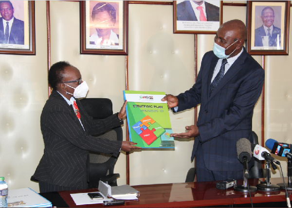 Former Auditor General Edward Ouko officially hands over the mandate to Nancy Gathungu