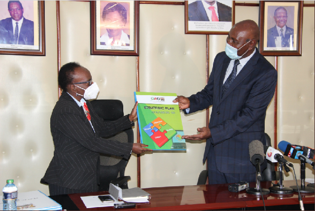 Former Auditor General Edward Ouko officially hands over the mandate to Nancy Gathungu