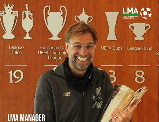 Liverpool manager Klopp named LMA manager of the Year