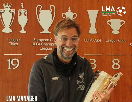 Klopp named Premier League manager of the season