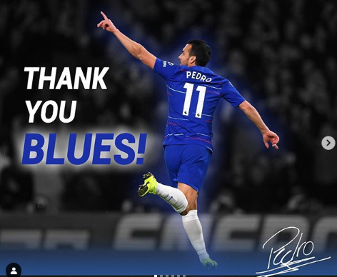 Pedro Rodriguez says farewell to Chelsea ahead of his move to AS Roma