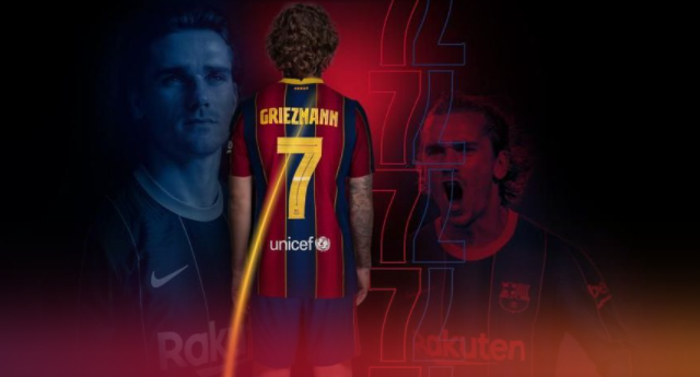 Antoine Griezmann is the new Barcelona Number 7