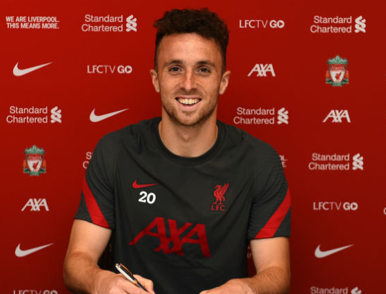 Liverpool sign forward Diogo Jota from Wolves