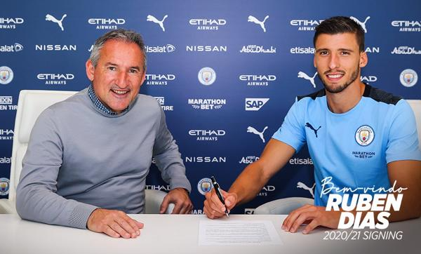Manchester City sign defender Dias from Benfica