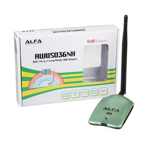 Alfa AWUS036NH Network Ralink 3070L Wifi Network Card 2000MW ALFA Wireless WiFi USB Adapter with 5dbi anenna