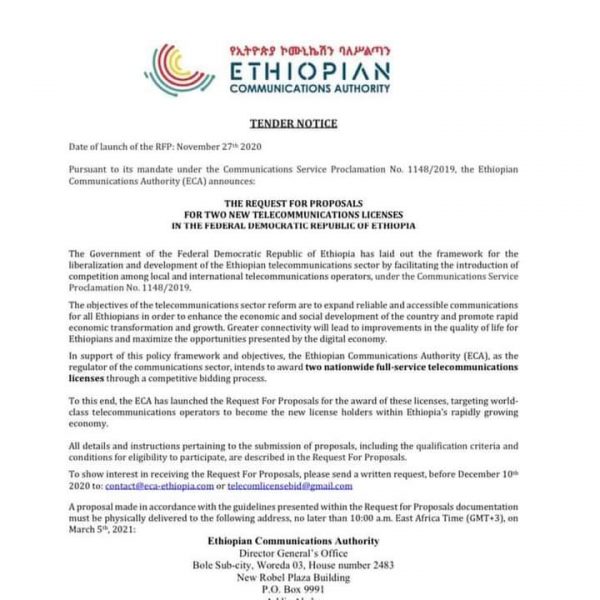 Liberalization and development of Ethiopia’s Telecommunication sector