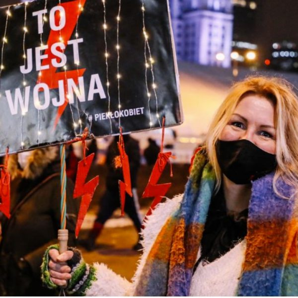 Mass demonstrations  against Poland’s near total ban on abortions