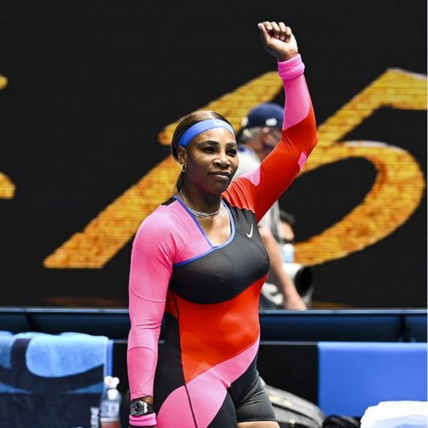 Serena Williams’ one-legged catsuit stirs interest at the Australian Open