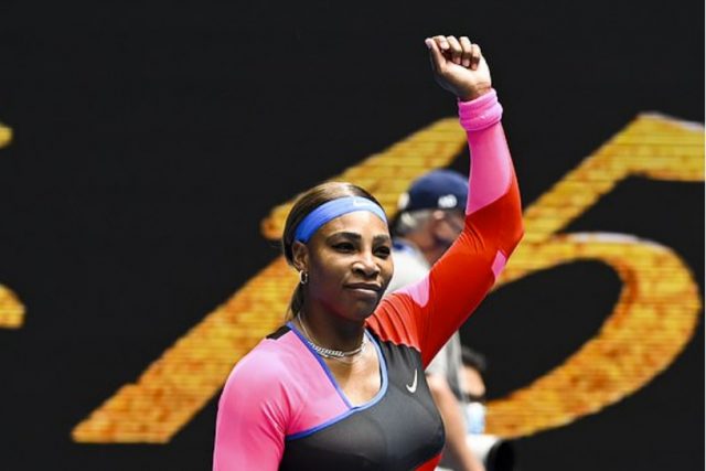 Serena Williams’ one-legged catsuit stirs interest at the Australian Open