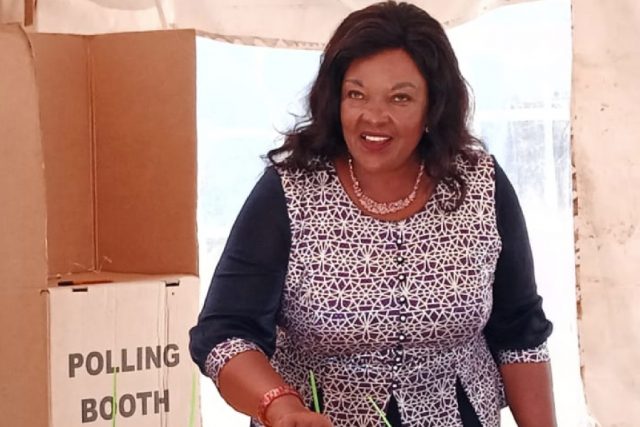 Agnes Kavindu Muthama leads in the Machakos Senatorial by-election race