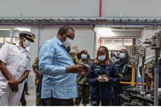 President Uhuru Kenyatta Commission a gun manufacturing factory in Ruiru