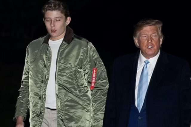 Barron Trump, 15,  is now 6’7” in height